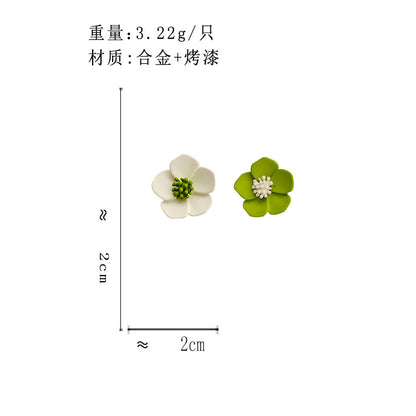 BJ5123森系小清新花朵S925銀針耳釘2023.06.27