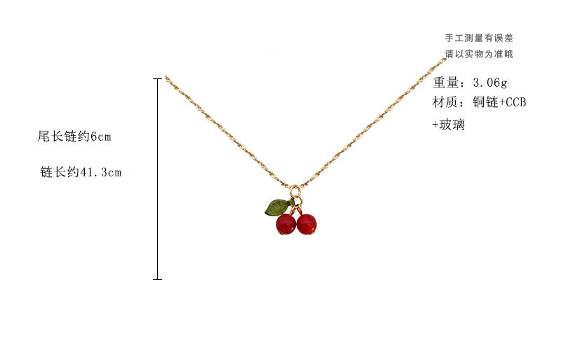BM6835小清新簡約時尚櫻桃吊墜項鍊2023.05.23