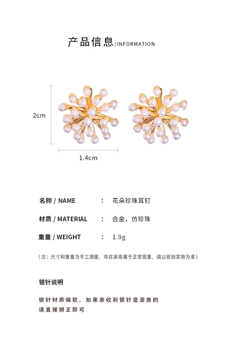 EA5910簡約氣質煙花盛開小巧珍珠耳釘2023.08.29