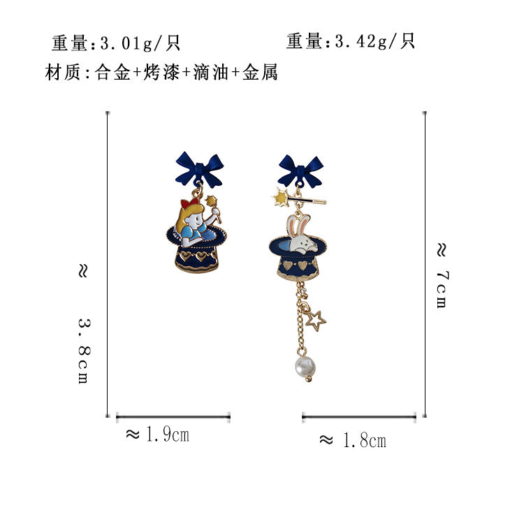 BK4492自主設計甜美可愛卡通兔子S925銀針耳釘2023.07.25