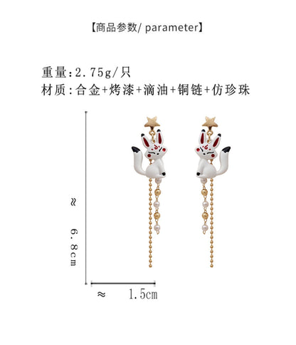 BD7398原創珍珠狐狸設計S925銀針耳釘2023.12.08