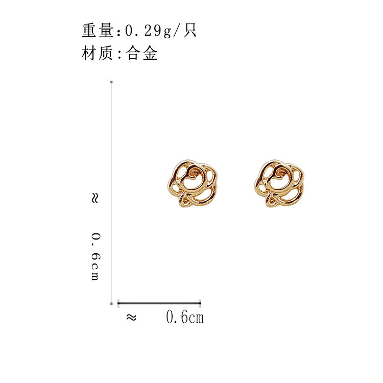 BK7142法式簡約迷你花朵造型S925銀針耳釘2023.07.07