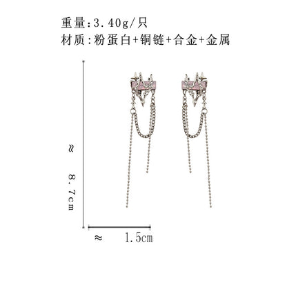 BJ6076自主設計長款個性氣質星星S925銀針耳釘2023.06.16