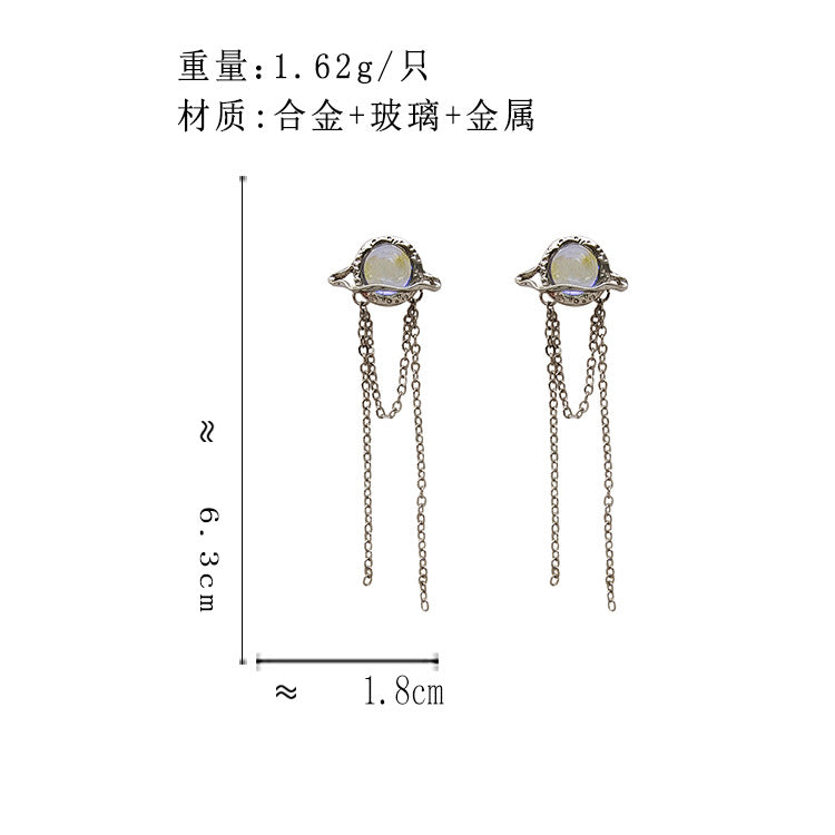 BJ5851自主設計歐美金屬炫彩長款S925銀針耳釘2023.06.23