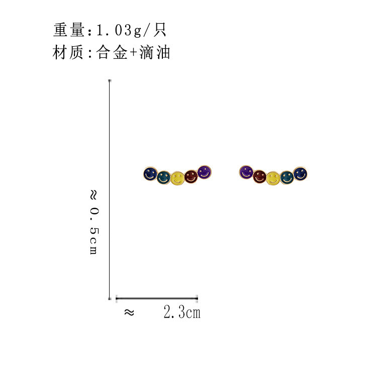 BD7408簡約個性笑臉耳環2023.12.22