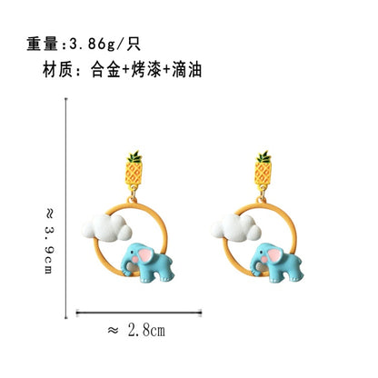 BN1604水果雲朵可愛小象S925銀針耳釘2023.11.10