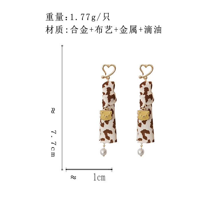 BA4465自主設計日韓風愛心小熊S925銀針耳釘2023.08.08