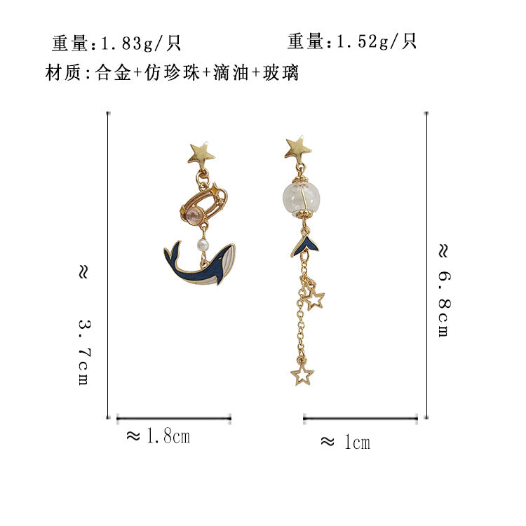 BS5722自主設計海洋生物星星S925銀針耳釘2023.09.05