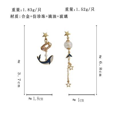 BS5722自主設計海洋生物星星S925銀針耳釘2023.09.05