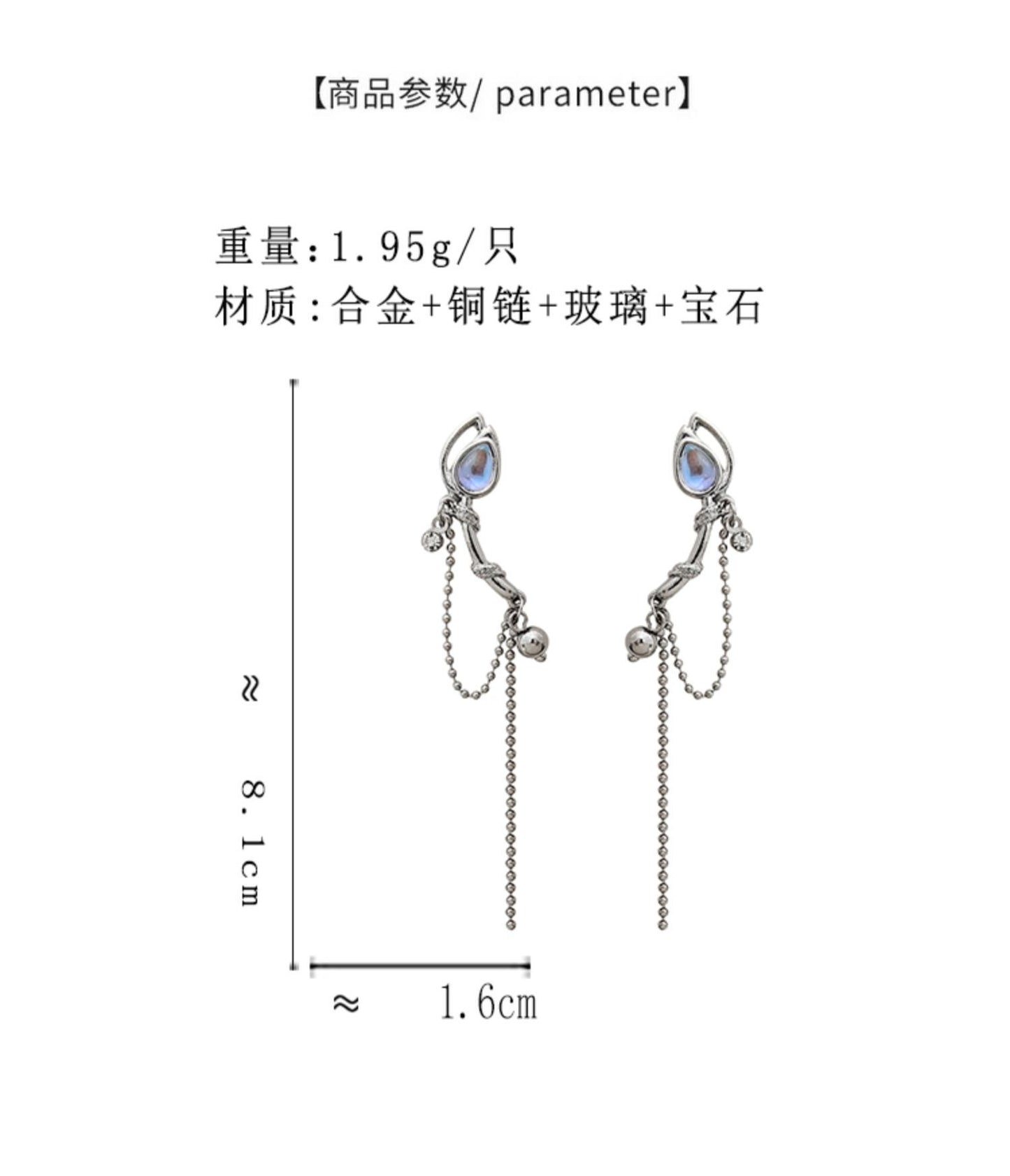 BS7218原創個性甜酷鬱金香花朵S925銀針耳釘2023.09.05