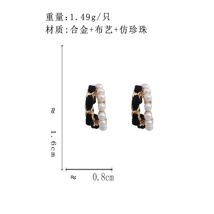 BS6322法式復古氣質珍珠S925銀針耳釘2023.09.26