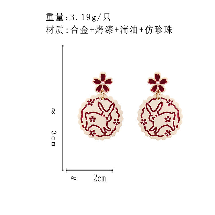 BM6492原創設計S925銀針花朵珍珠甜小動物耳釘2023.05.16