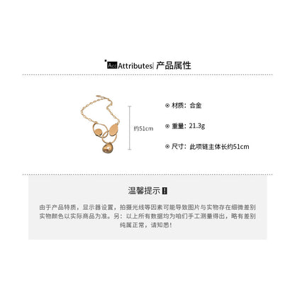 EM7725歐美簡約氣質橢形相交項鍊設計頸鏈2024.03.05